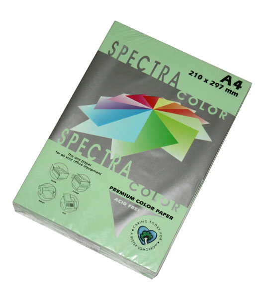 Бумага кол. паст. sp. Color, A4/80, 100арк, Green 190 (зелений) (8993282451900)